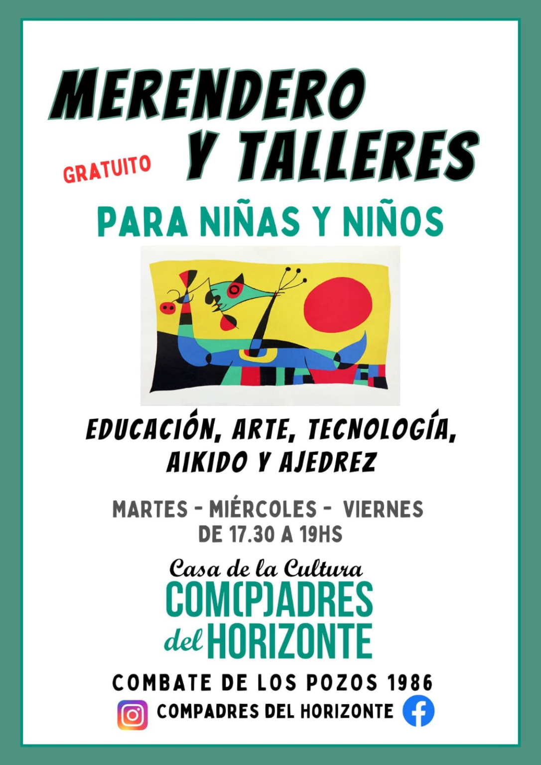 Merendero y Talleres para niñxs