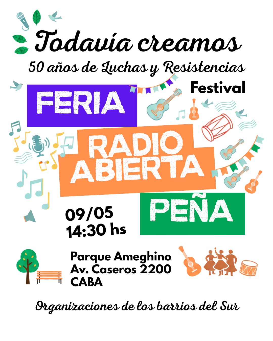 Feria, Radio Abierta y Peña